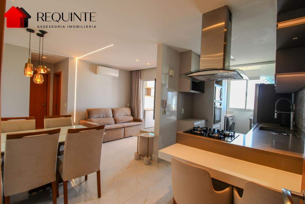Rua 36 Norte – Residencial Vive La Vie, Mobiliado, 02 quartos, 01 suíte e 02 vagas – Aguas Claras